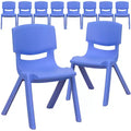 Sedia Scolastica Impilabile in Plastica Confezione da 10 | Blu / Verde / Naturale / Rosso | Posti a sedere: 10