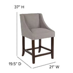 Sgabello da bancone in Leathersoft nero/antracite/grigio chiaro e tessuto, struttura in legno, finiture con borchie, 1 posto
