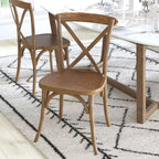 Sedia in legno con schienale a X – Vari colori – 1 posto