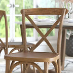 Sedia in legno con schienale a X – Vari colori – 1 posto
