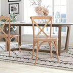 Sedia in legno con schienale a X – Vari colori – 1 posto