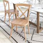 Sedia in legno con schienale a X – Vari colori – 1 posto