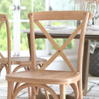 Sedia in legno con schienale a X – Vari colori – 1 posto