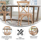 Sedia in legno con schienale a X – Vari colori – 1 posto