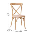 Sedia in legno con schienale a X – Vari colori – 1 posto