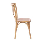 Sedia in legno con schienale a X – Vari colori – 1 posto
