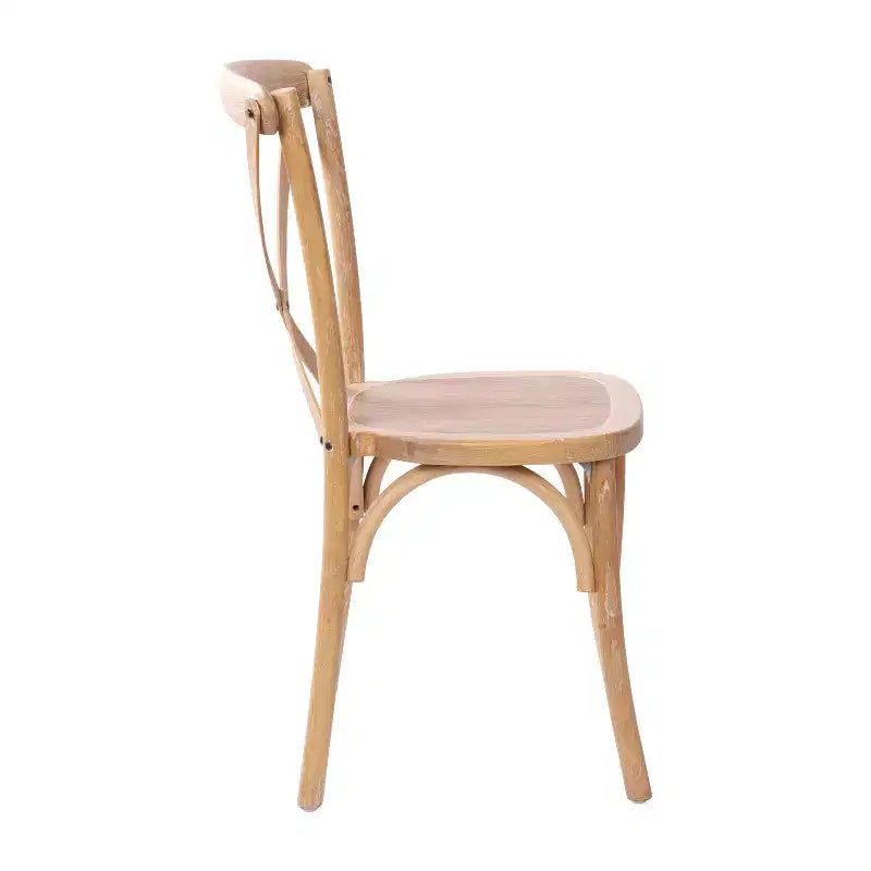 Sedia in legno con schienale a X – Vari colori – 1 posto
