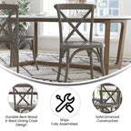 Sedia in legno con schienale a X – Vari colori – 1 posto