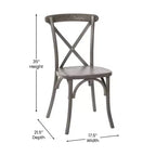Sedia in legno con schienale a X – Vari colori – 1 posto
