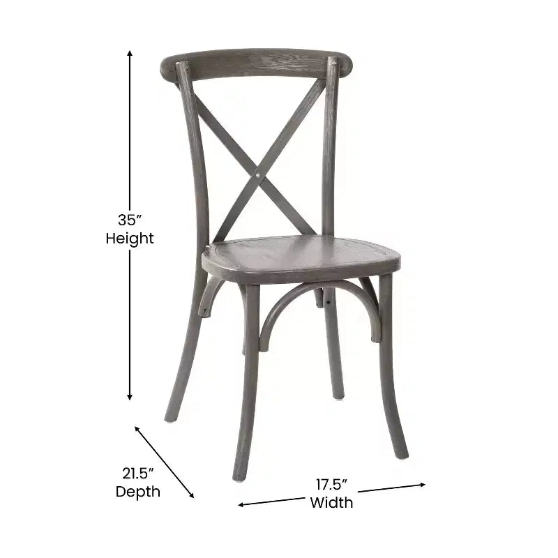 Sedia in legno con schienale a X – Vari colori – 1 posto