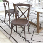 Sedia in legno con schienale a X – Vari colori – 1 posto