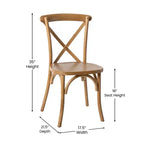 Sedia in legno con schienale a X – Vari colori – 1 posto