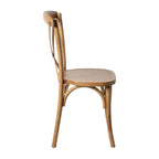 Sedia in legno con schienale a X – Vari colori – 1 posto