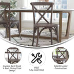 Sedia in legno con schienale a X – Vari colori – 1 posto