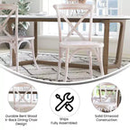 Sedia in legno con schienale a X – Vari colori – 1 posto