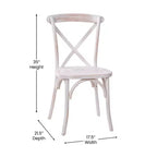 Sedia in legno con schienale a X – Vari colori – 1 posto