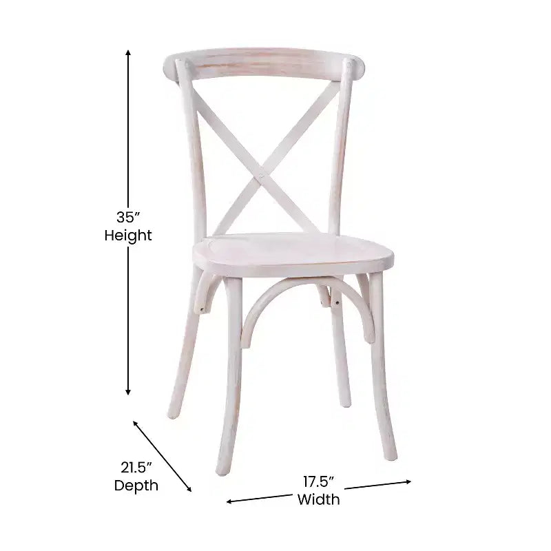 Sedia in legno con schienale a X – Vari colori – 1 posto