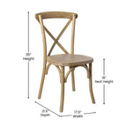 Sedia in legno con schienale a X – Vari colori – 1 posto