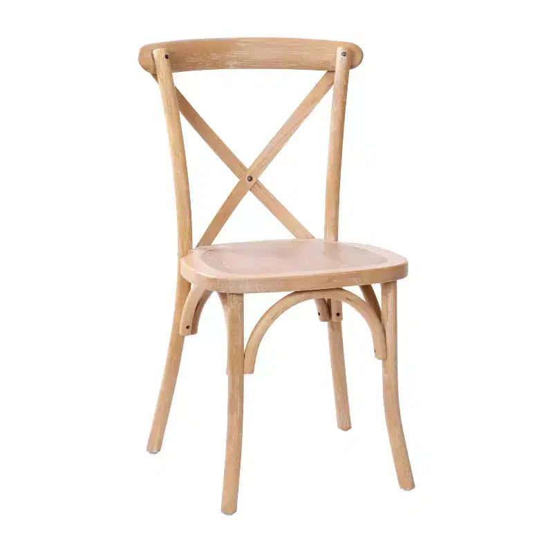 Sedia in legno con schienale a X – Vari colori – 1 posto