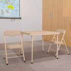 Set Tavolo e Sedie Pieghevoli per Bambini 3 Pezzi – Nero / Blu / Beige / Bianco, Posti a sedere per 2