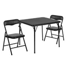 Set Tavolo e Sedie Pieghevoli per Bambini 3 Pezzi – Nero / Blu / Beige / Bianco, Posti a sedere per 2