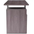 Scrivania industriale cenere scura / cenere chiara con 2 cassetti, telaio in metallo, 1 persona