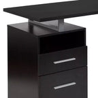Scrivania industriale cenere scura / cenere chiara con 2 cassetti, telaio in metallo, 1 persona