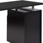Scrivania industriale cenere scura / cenere chiara con 2 cassetti, telaio in metallo, 1 persona