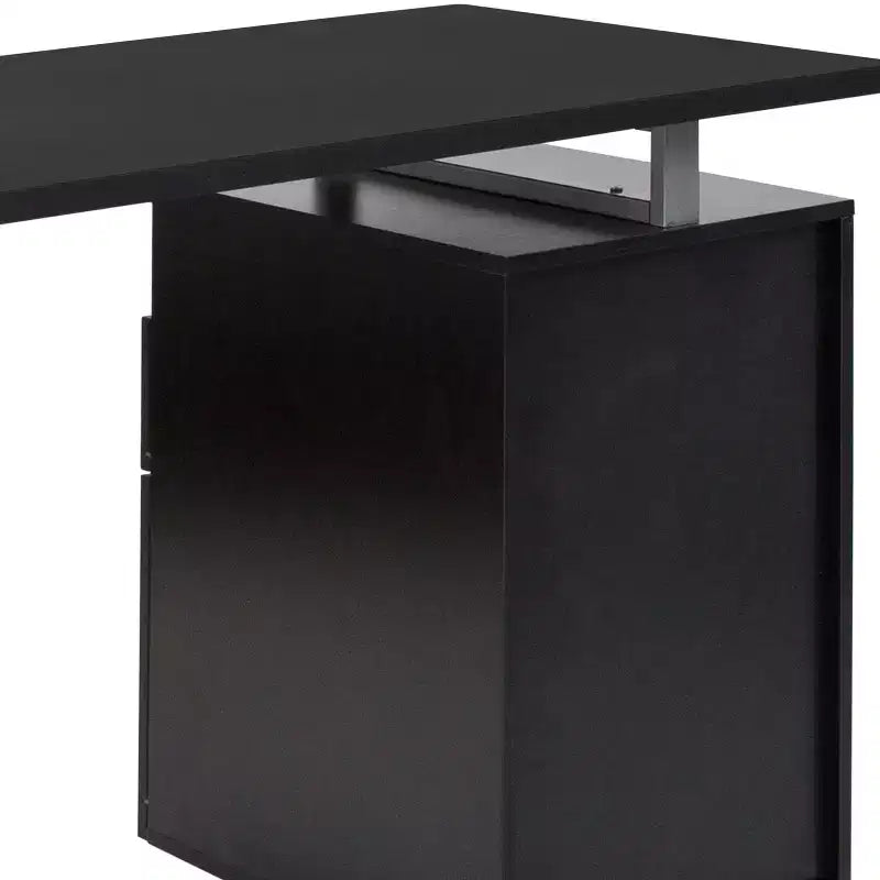 Scrivania industriale cenere scura / cenere chiara con 2 cassetti, telaio in metallo, 1 persona