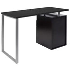 Scrivania industriale cenere scura / cenere chiara con 2 cassetti, telaio in metallo, 1 persona