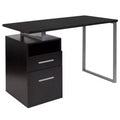 Emma and Oliver Desk with Two Drawers and Metal Frame