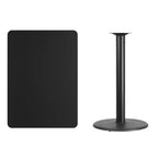 Tavolo da bar laminato nero / mogano / naturale / noce, 4 posti, 30x42"