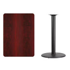 Tavolo da bar laminato nero / mogano / naturale / noce, 4 posti, 30x42"