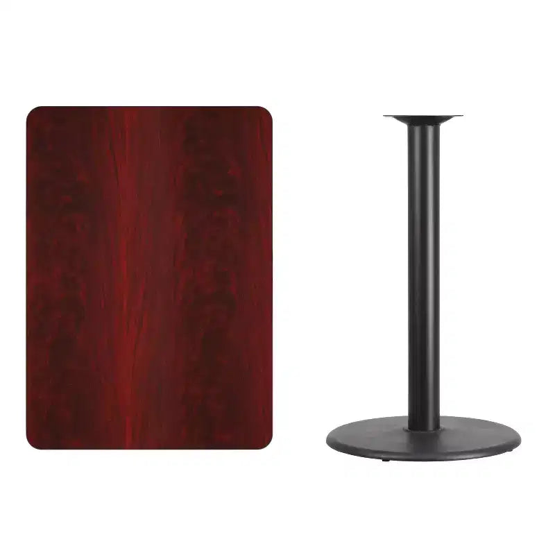 Tavolo da bar laminato nero / mogano / naturale / noce, 4 posti, 30x42"