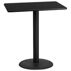 Tavolo da bar laminato nero / mogano / naturale / noce, 4 posti, 30x42"