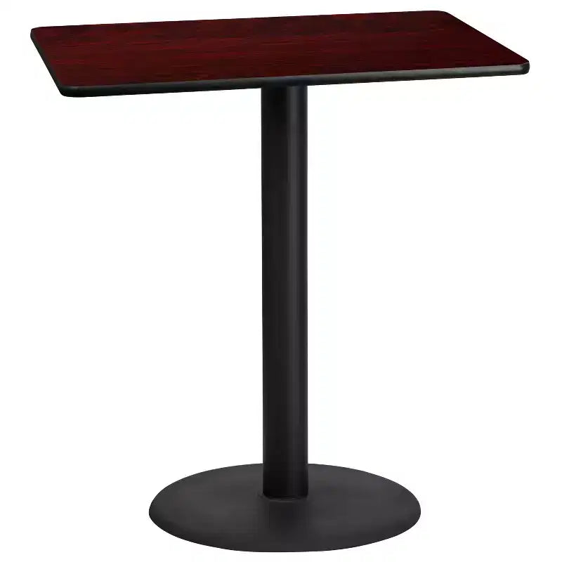 Tavolo da bar laminato nero / mogano / naturale / noce, 4 posti, 30x42"