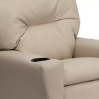 Beige/Nero/Blu/Rosa/Rosso/Marrone/Mimetico, Vinile/Microfibra/Pelle sintetica/Tessuto, Poltrona reclinabile per bambini con portabicchieri, 1 posto
