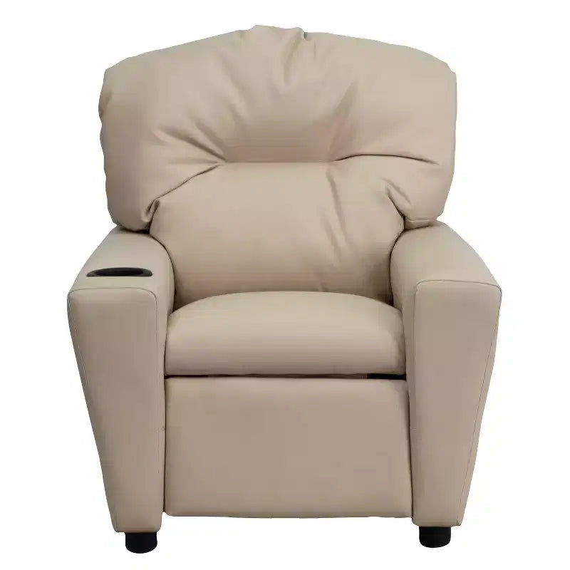 Beige/Nero/Blu/Rosa/Rosso/Marrone/Mimetico, Vinile/Microfibra/Pelle sintetica/Tessuto, Poltrona reclinabile per bambini con portabicchieri, 1 posto