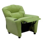 Beige/Nero/Blu/Rosa/Rosso/Marrone/Mimetico, Vinile/Microfibra/Pelle sintetica/Tessuto, Poltrona reclinabile per bambini con portabicchieri, 1 posto
