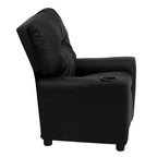 Beige/Nero/Blu/Rosa/Rosso/Marrone/Mimetico, Vinile/Microfibra/Pelle sintetica/Tessuto, Poltrona reclinabile per bambini con portabicchieri, 1 posto