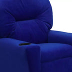 Beige/Nero/Blu/Rosa/Rosso/Marrone/Mimetico, Vinile/Microfibra/Pelle sintetica/Tessuto, Poltrona reclinabile per bambini con portabicchieri, 1 posto