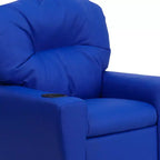 Beige/Nero/Blu/Rosa/Rosso/Marrone/Mimetico, Vinile/Microfibra/Pelle sintetica/Tessuto, Poltrona reclinabile per bambini con portabicchieri, 1 posto