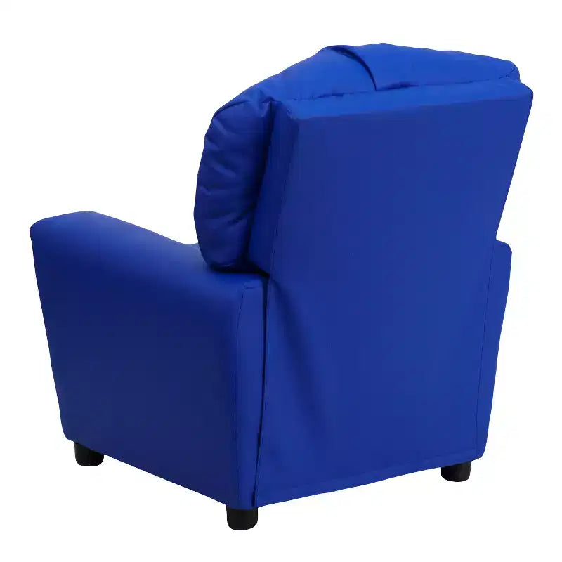 Beige/Nero/Blu/Rosa/Rosso/Marrone/Mimetico, Vinile/Microfibra/Pelle sintetica/Tessuto, Poltrona reclinabile per bambini con portabicchieri, 1 posto