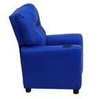 Beige/Nero/Blu/Rosa/Rosso/Marrone/Mimetico, Vinile/Microfibra/Pelle sintetica/Tessuto, Poltrona reclinabile per bambini con portabicchieri, 1 posto