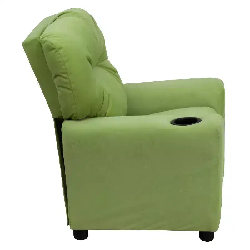 Beige/Nero/Blu/Rosa/Rosso/Marrone/Mimetico, Vinile/Microfibra/Pelle sintetica/Tessuto, Poltrona reclinabile per bambini con portabicchieri, 1 posto