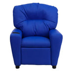 Beige/Nero/Blu/Rosa/Rosso/Marrone/Mimetico, Vinile/Microfibra/Pelle sintetica/Tessuto, Poltrona reclinabile per bambini con portabicchieri, 1 posto