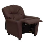 Beige/Nero/Blu/Rosa/Rosso/Marrone/Mimetico, Vinile/Microfibra/Pelle sintetica/Tessuto, Poltrona reclinabile per bambini con portabicchieri, 1 posto