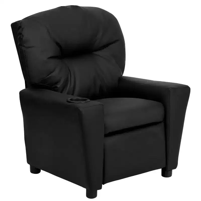 Beige/Nero/Blu/Rosa/Rosso/Marrone/Mimetico, Vinile/Microfibra/Pelle sintetica/Tessuto, Poltrona reclinabile per bambini con portabicchieri, 1 posto