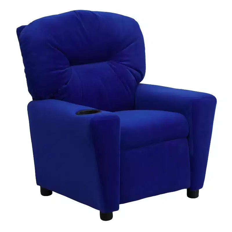 Beige/Nero/Blu/Rosa/Rosso/Marrone/Mimetico, Vinile/Microfibra/Pelle sintetica/Tessuto, Poltrona reclinabile per bambini con portabicchieri, 1 posto