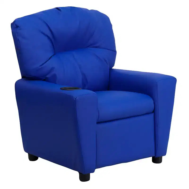 Beige/Nero/Blu/Rosa/Rosso/Marrone/Mimetico, Vinile/Microfibra/Pelle sintetica/Tessuto, Poltrona reclinabile per bambini con portabicchieri, 1 posto